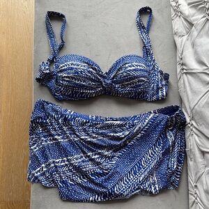 Robin Piccone Blue and White Bikini Set